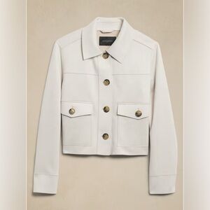 Banana Republic Factory Crop Vegan Suede Jacket